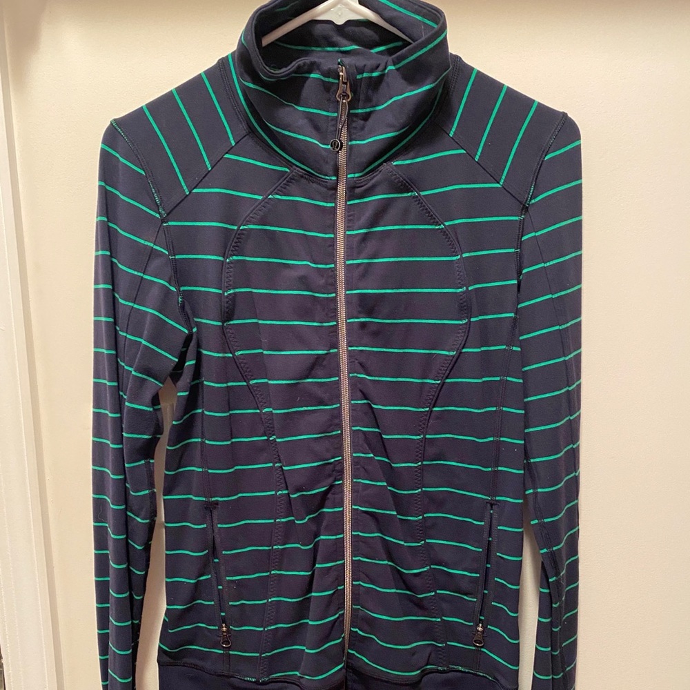 LULULEMON ATHLETICA striped full zip up jacket